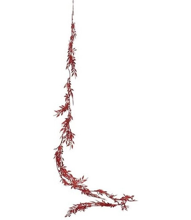 Cosy @ Home Slinger Leaves - glitter rood - H150cm - kunststof