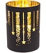 Cosy @ Home Lamp - fireworks - LED - dia.9H12cm - zwart - glas