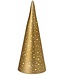Cosy @ Home Conische kerstboom met ledverlichting - goud - dia.8H20cm - glas