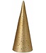 Cosy @ Home Conische kerstboom met ledverlichting - goud - dia.8H20cm - glas