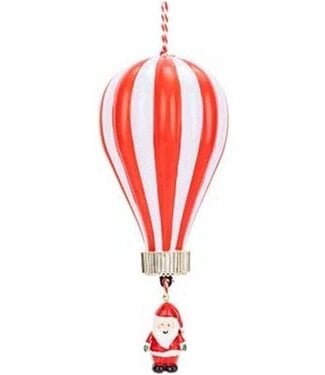Cosy @ Home Hanger - kerstman in ballon - rood/wit - dia.8H18cm - PVC