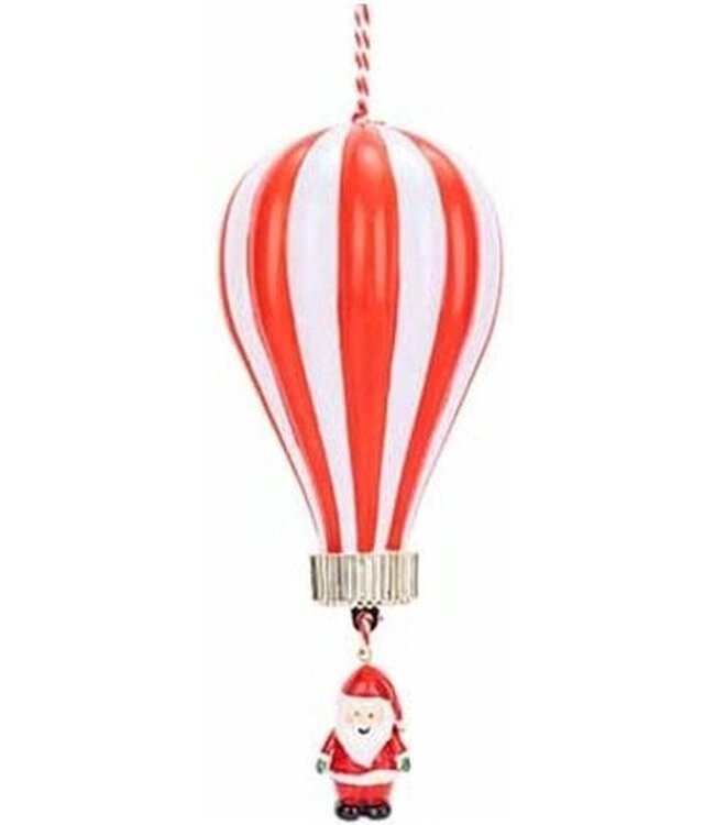 Cosy @ Home Hanger - kerstman in ballon - rood/wit - dia.8H18cm - PVC