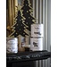 Cosy @ Home Kerstboom golden stars zwart/hout 18x8H36cm