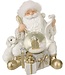 Cosy @ Home Kerstman met waterbal - wit - 14x12H14cm - resin