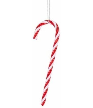 Cosy @ Home Hanger - Candy Stick - 4 stuks - rood/wit - H14cm