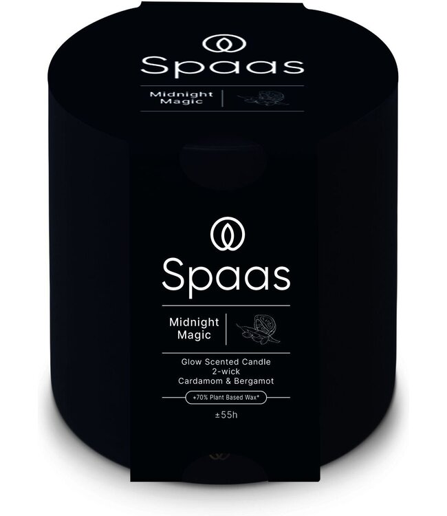 Spaas  Geurkaars in glas - 2 wiek - Midnight Magic