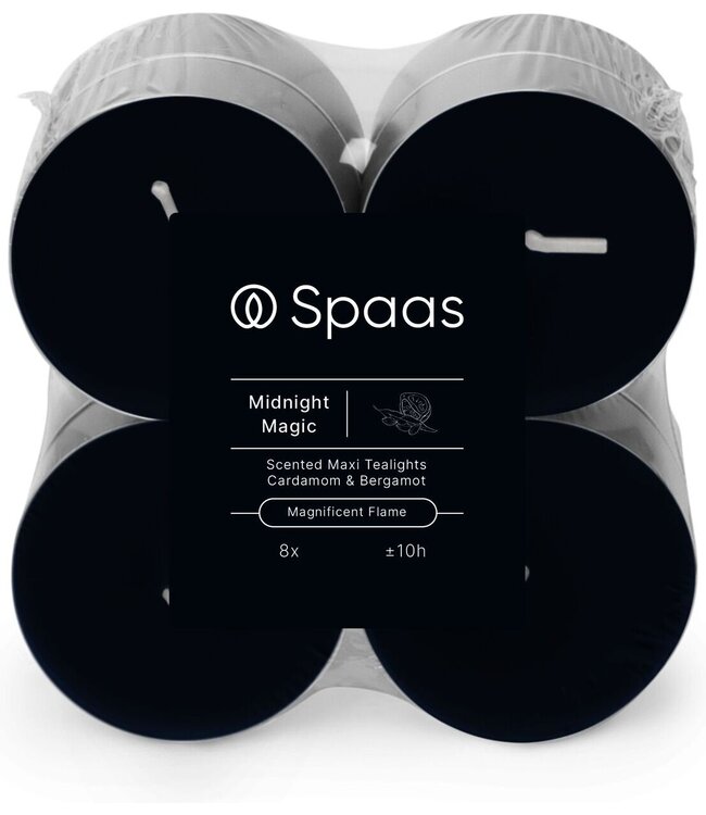Spaas  Maxi geurtheelicht - 8 stuks - Midnight Magic