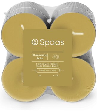 Spaas  Maxi geurtheelicht - 8 stuks - Shimmering Smile