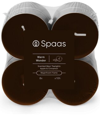Spaas  Maxi geurtheelicht - 8 stuks - Warm Wonder