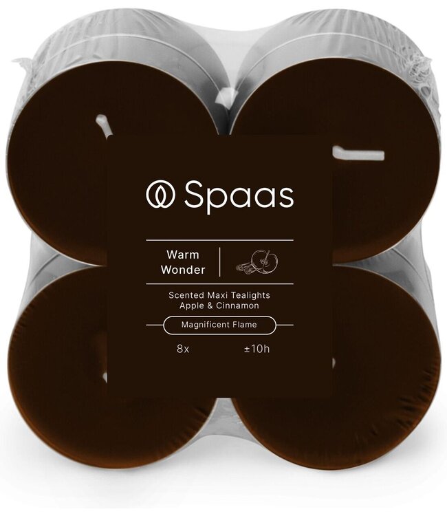 Spaas  Maxi geurtheelicht - 8 stuks - Warm Wonder