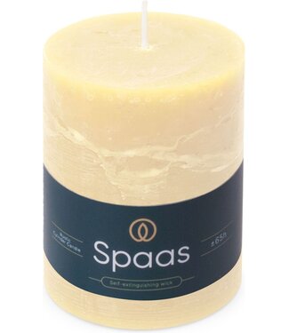 Spaas  Rustieke kaars - dia.8H11cm - ivoor