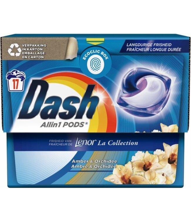 Dash All in 1 Pods - 17 stuks - Lenor Amber & Orchidee
