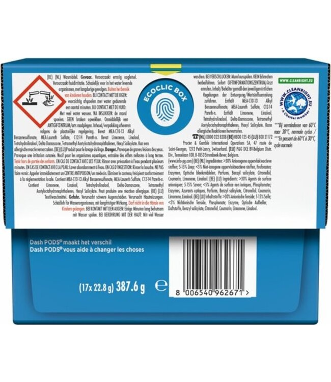 Dash All in 1 Pods - 17 stuks - Lenor Amber & Orchidee