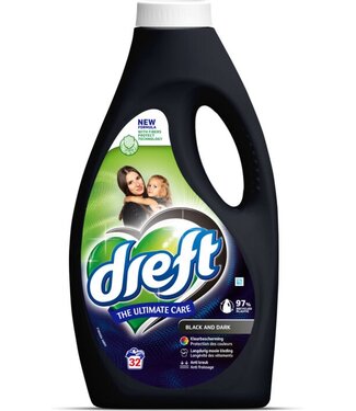 Dreft Vloeibaar Wasmiddel - 1,4L - Zwart & donker