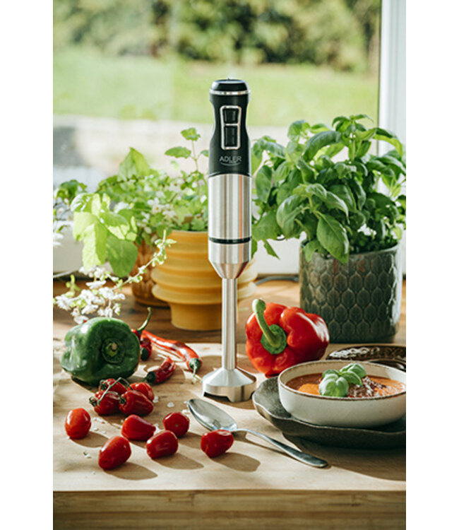 Adler Staafmixer met turbofunctie en ijscrushfunctie