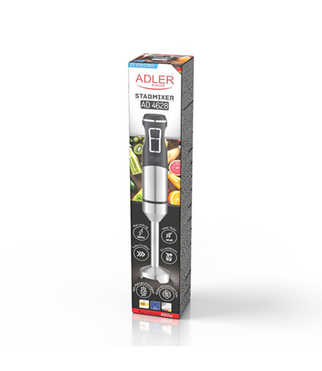 Adler Staafmixer met turbofunctie en ijscrushfunctie