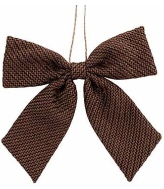 Cosy @ Home Hanger - Strik - bruin - H18cm - textiel