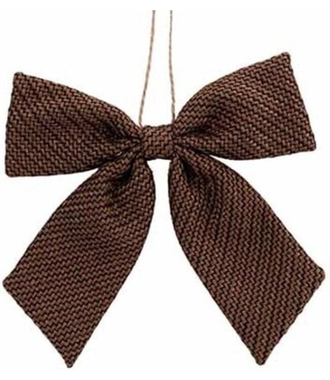 Cosy @ Home Hanger - Strik - bruin - H18cm - textiel