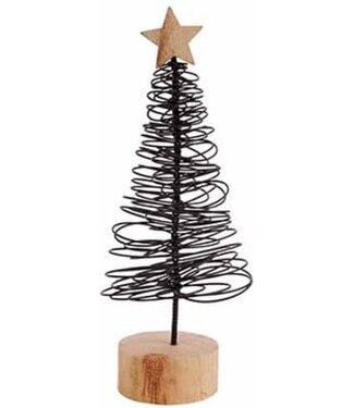 Cosy @ Home Kerstboom - loop - zwart - dia.8H21cm - metaal