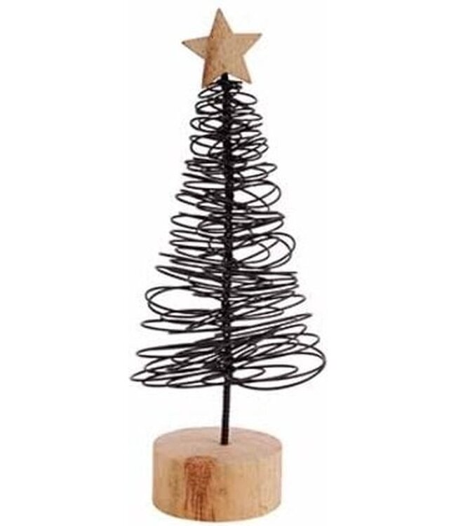 Cosy @ Home Kerstboom - loop - zwart - dia.8H21cm - metaal
