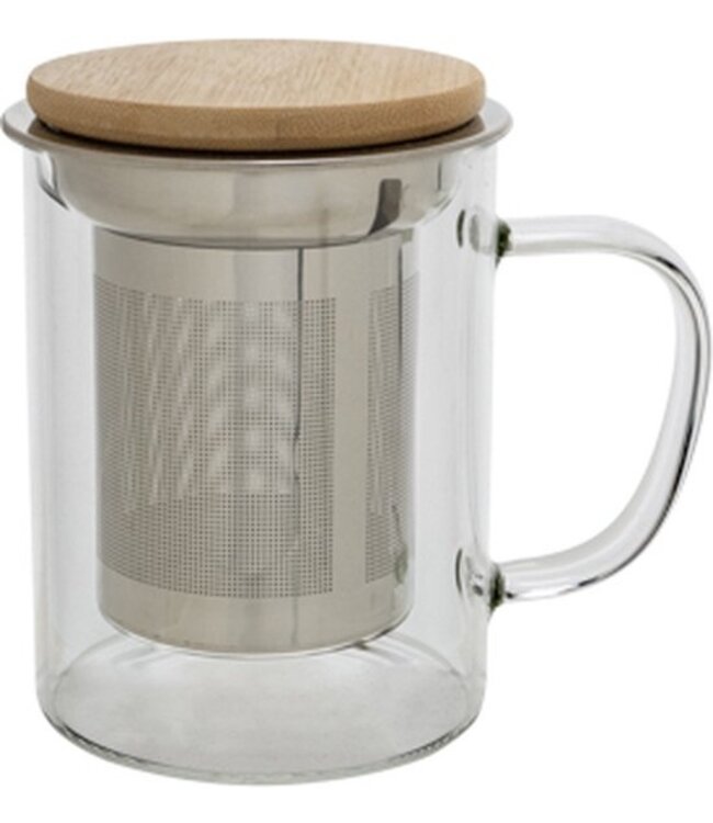 Cosy & Trendy Theeglas met filter - 40cl