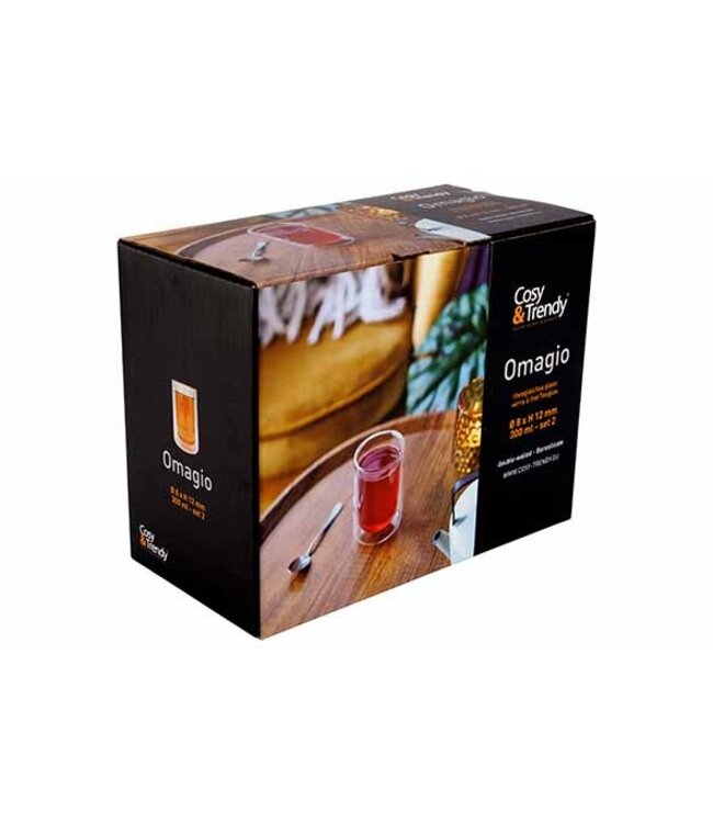 Cosy & Trendy Theeglas - set 2 - dubbelwandig - 300ml - Omagio