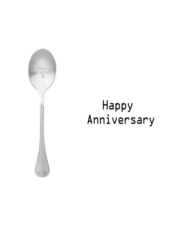 One message spoon Lepel - 15cm - Happy Anniversary