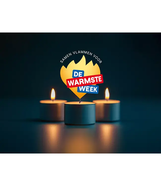 Spaas  Theelichten brandduur 8 uren 30 stuks - De Warmste Week