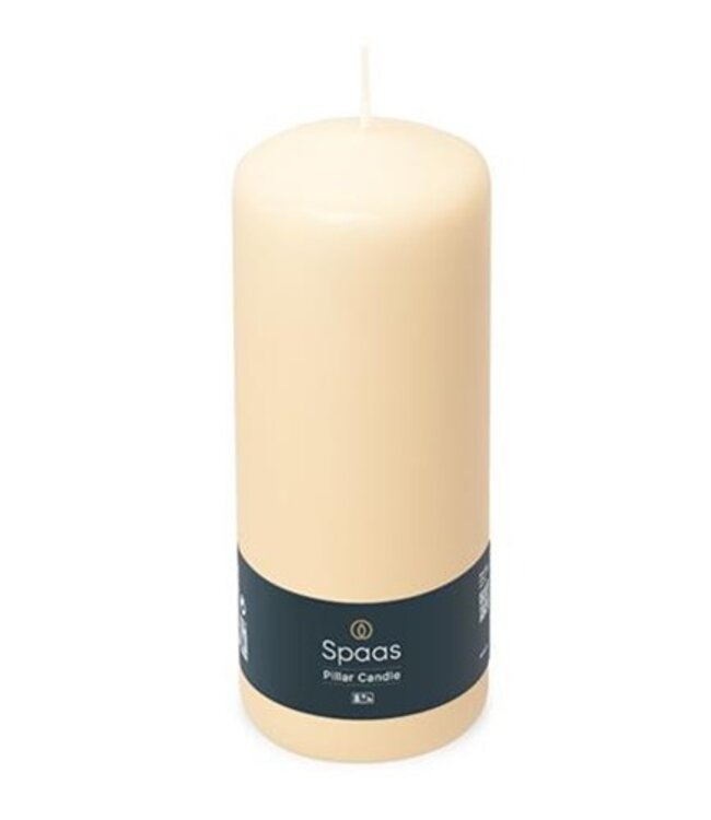Spaas  Geurloze cilinderkaars - dia.80H200mm - Ivoor