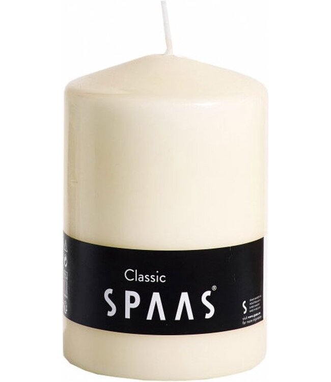 Spaas  Geurloze cilinderkaars - dia.100H150mm - Ivoor