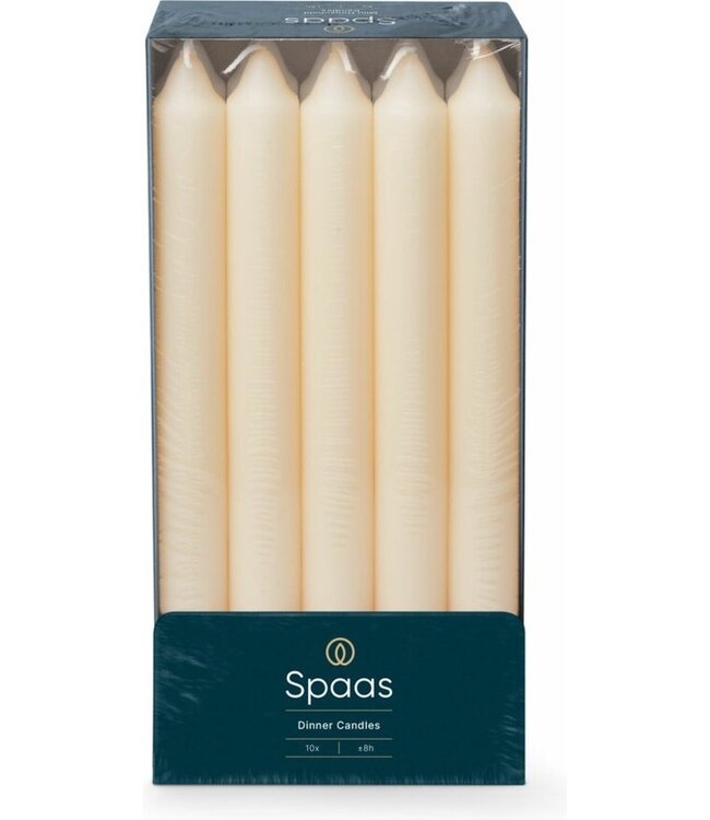 Spaas  Huishoudkaars - set van 10 - ivoor