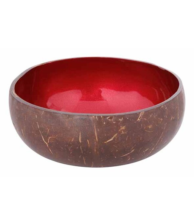 Noya Cocosbowl - Schaal/Kom kokosnoot - dia.14cm - Metallic Red Paint