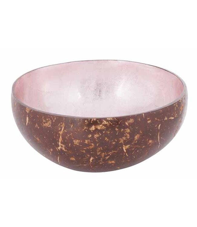 Noya Cocosbowl - Schaal/Kom kokosnoot - dia.14cm - Metallic Soft Pink Leaf