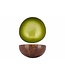 Noya Cocosbowl - Schaal/Kom kokosnoot - dia.14cm - Metallic Lime Green Paint