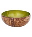 Noya Cocosbowl - Schaal/Kom kokosnoot - dia.14cm - Metallic Lime Green Paint