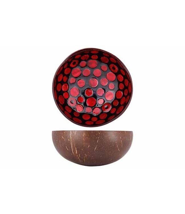 Noya Cocosbowl - Schaal/Kom kokosnoot - dia.14cm - Red Pearl