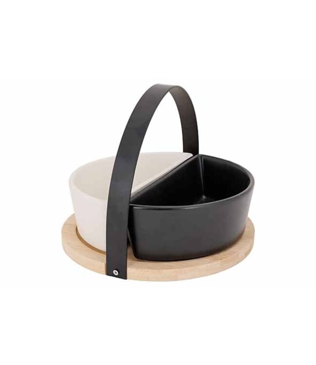 Cosy & Trendy Aperoset 3-Delig - Serveerplank dia.18,5 + 2 schaaltjes