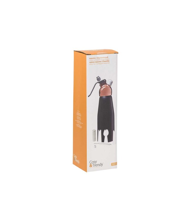 Cosy & Trendy Espuma slagroomspuit 0,5L - zwart/koper