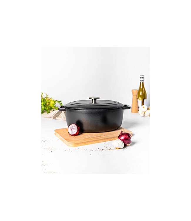Cosy & Trendy Gietijzeren Kookpot - 31x24H12cm - 6L - Zwart