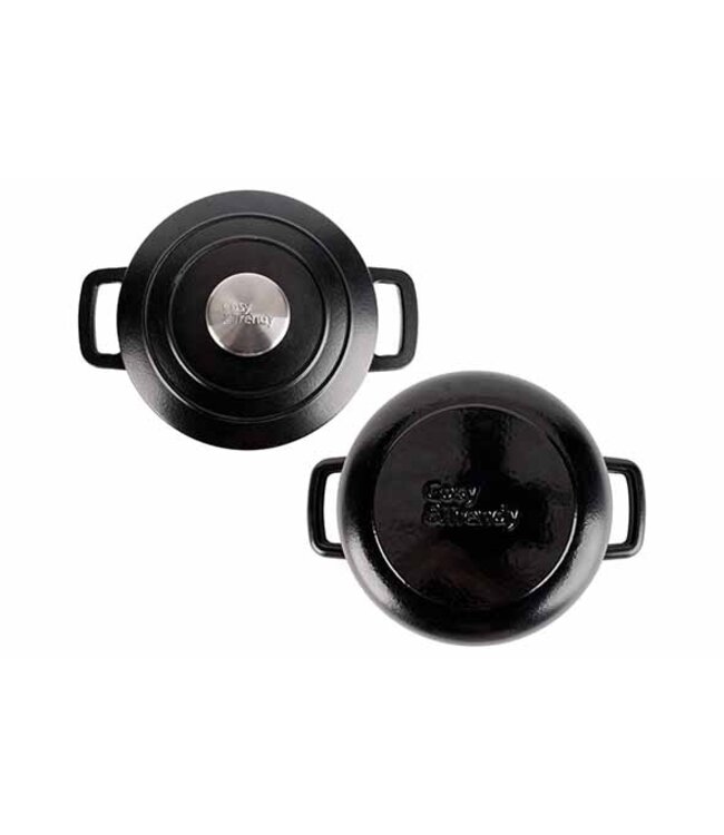 Cosy & Trendy Gietijzeren Kookpot - dia.20H10,5cm - 2,7L - Zwart