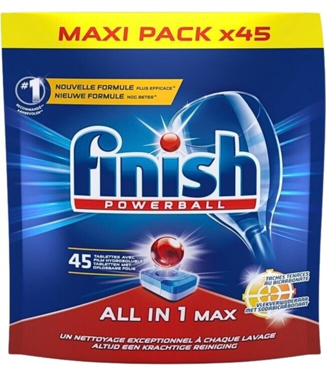 Finish All in 1 Max Powerball Vaatwastabletten - 45 Stuks - Copy