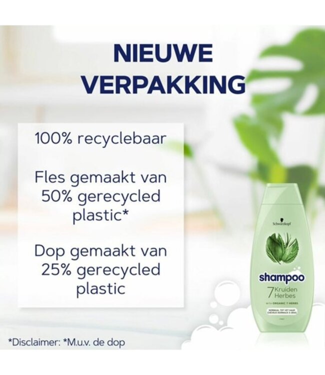 Schwarzkopf Shampoo - 400ml - 7 kruiden