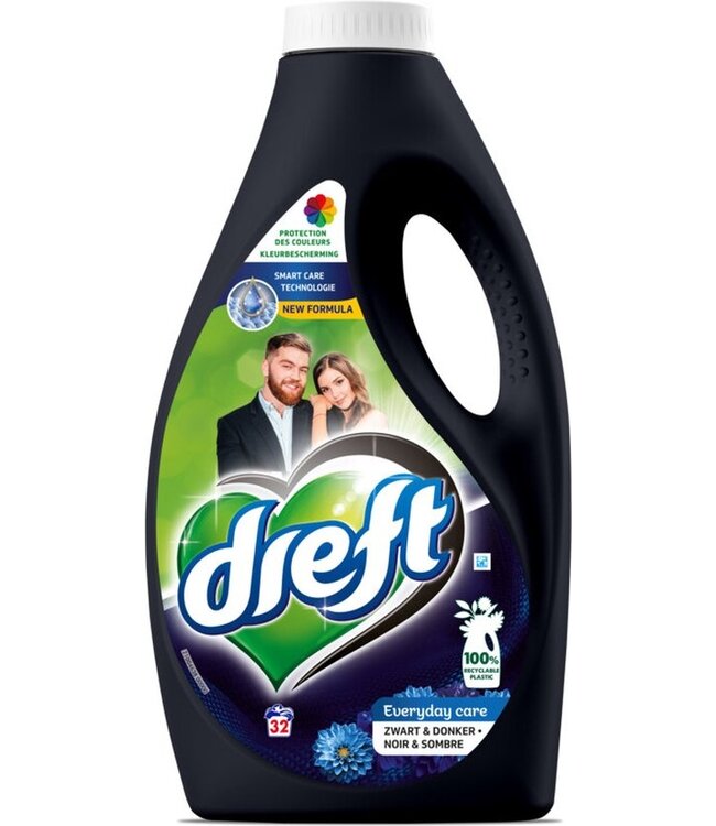Dreft Vloeibaar wasmiddel - 1,6L - Zwart & Donker
