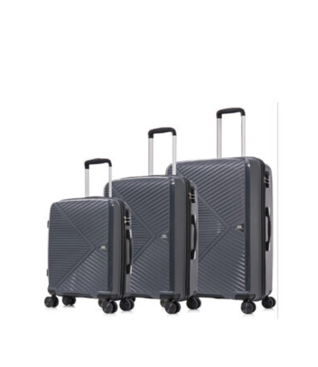 Royalty Rolls Kofferset - 3 delig - donkergrijs - expandable
