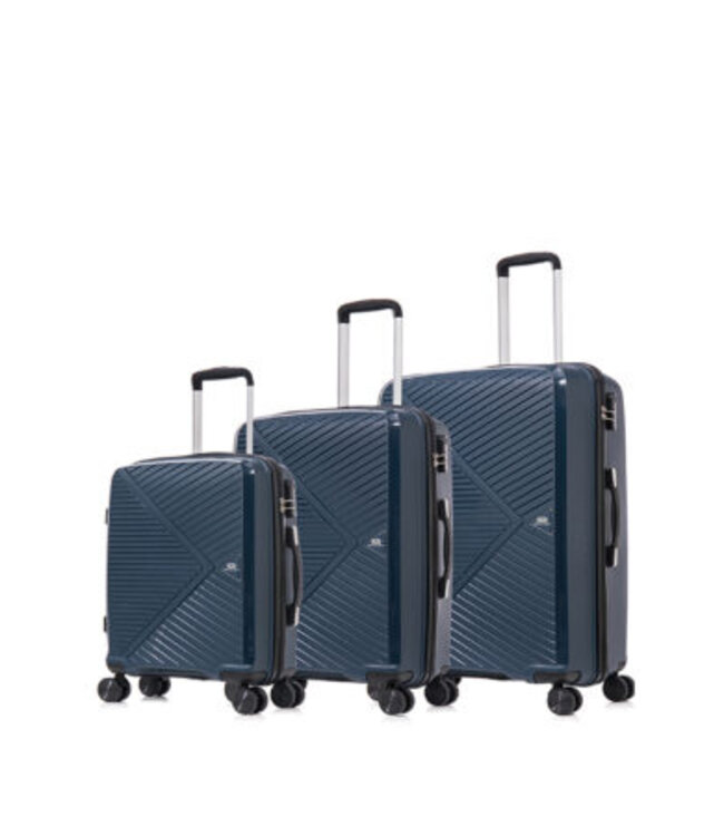 Royalty Rolls Kofferset - 3 delig - donkerblauw - expandable