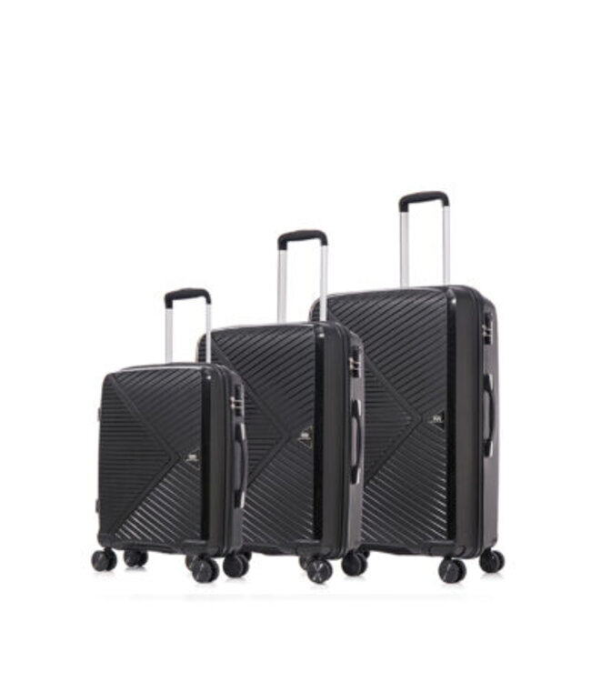 Royalty Rolls Kofferset - 3 delig - zwart - expandable