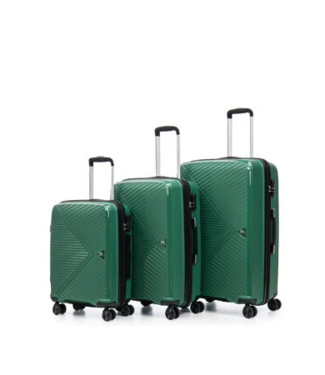 Royalty Rolls Kofferset - 3 delig - groen - expandable