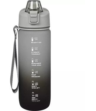 Benson Drinkfles 750 ml - Zwart/Grijs - Met Zeef en Draaglus