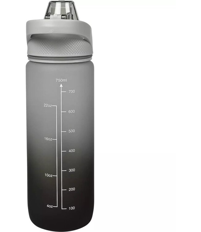 Benson Drinkfles 750 ml - Zwart/Grijs - Met Zeef en Draaglus