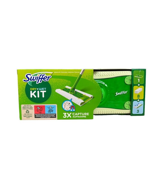 Swiffer Starterskit vloerwisser met 8 Stofdoeken en 3 Natte Doeken
